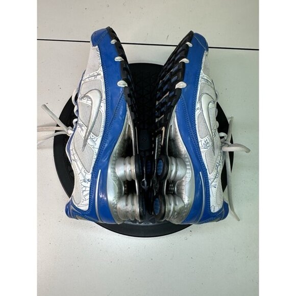 Nike Women's Sz 9.5 Shox Remix+ 331152-114 White Cobalt Blue Silver - Picture 7 of 12